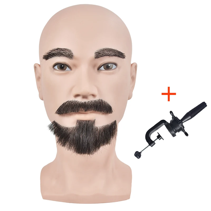 Голова манекена без волос для стрижки бороды парикмахера Искусственные парики| |
