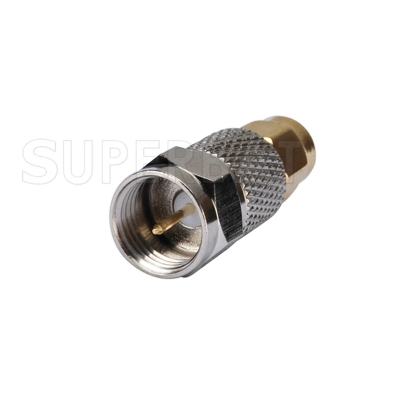 Superbat 5pcs SMA-F Adapter SMA Male to F Plug Straight RF Coaxial Connector