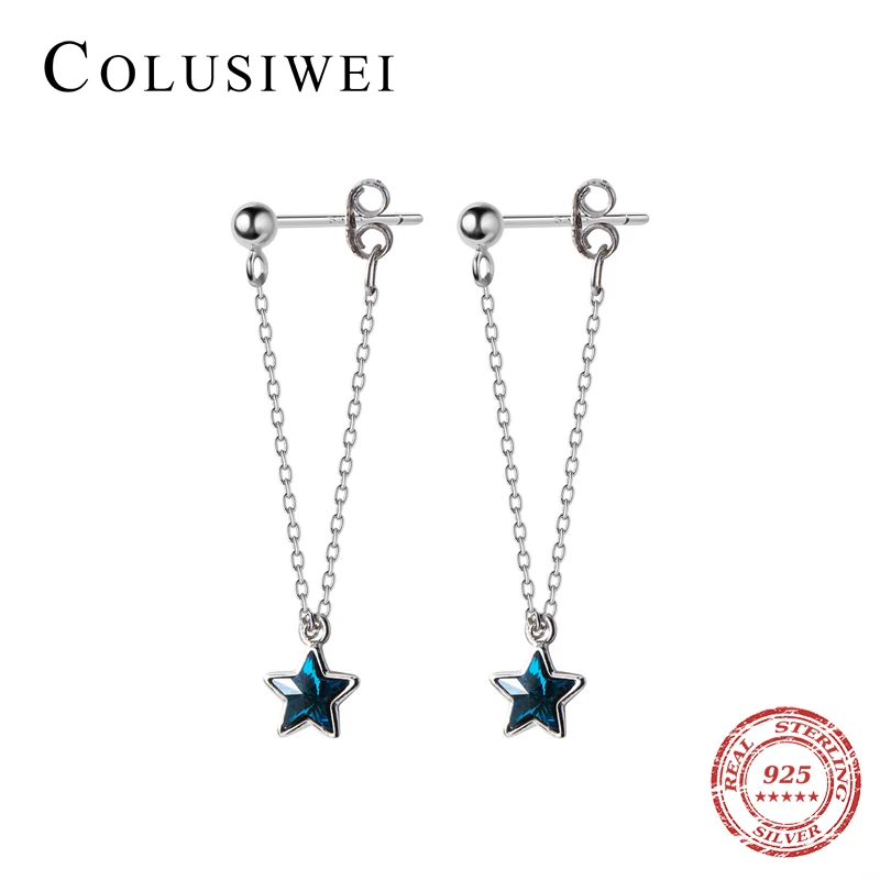 Colusiwei Модные 100% стерлингового серебра 925 сверкающие звезды &amp круглые бусины