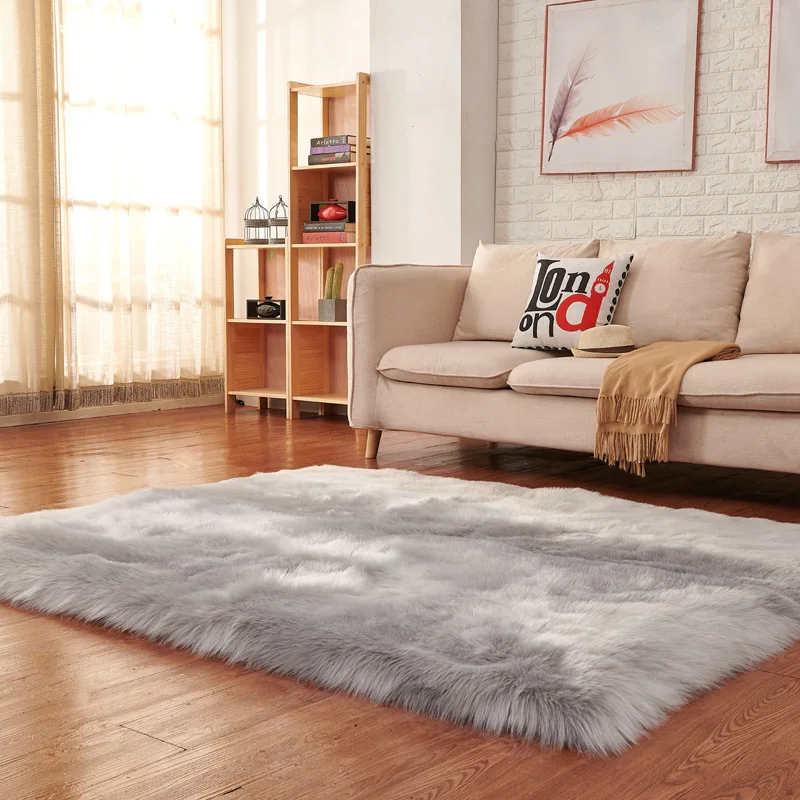 

Плюшевый ковер из овчины, искусственный мех, элегантный шикарный стиль, лохматый ковер на пол, 8x12 футов, коврик, домашний декор