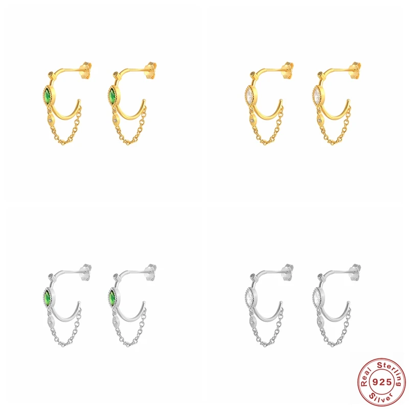 

GS Charming Shiny Turquoise 925 Sterling Silver Stud Earrings for Women Simple Silver Gold Earings Fashion Jewelry pendientes