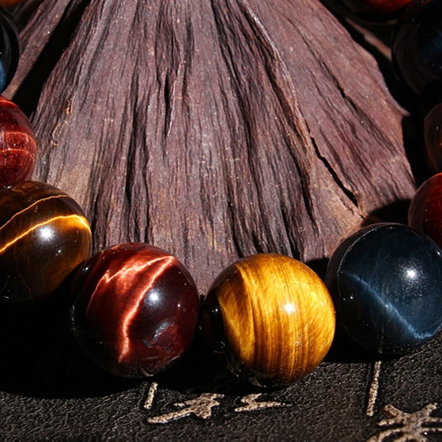 

Fashion 6/8/10/12/14mm colorful Tiger eyes Beads Bracelet Men Charm Natural Stone Braslet For Man Handmade Jewelry Gift Pulseras