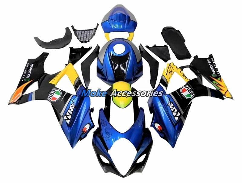 

Motorcycle Fairings Kit Fit For Gsxr1000 2007-2008 Bodywork Set High Quality Abs Injection New Black Blue Yellow
