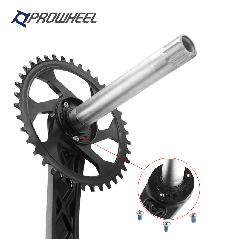

Prowheel Bicycle Crankset Sprocket 170mm Snow Bike BB100/120mm 30T/32T/34T/36T/38T GXP Chainring Aluminum Alloy Fatbike for SRAM