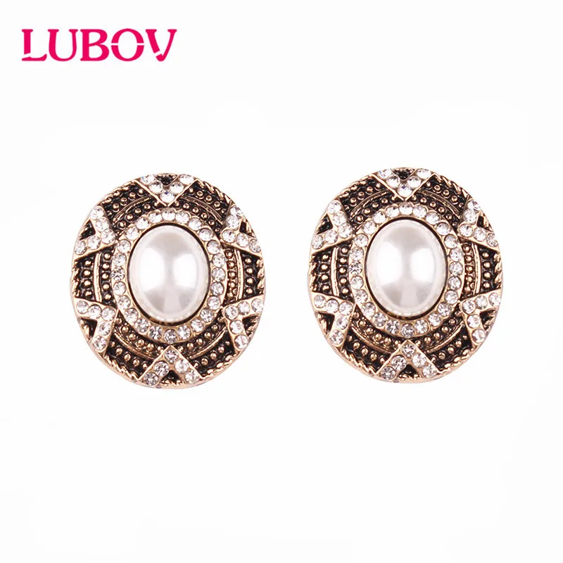 Женские серьги-гвоздики геометрические золотистые круглые серьги с имитацией