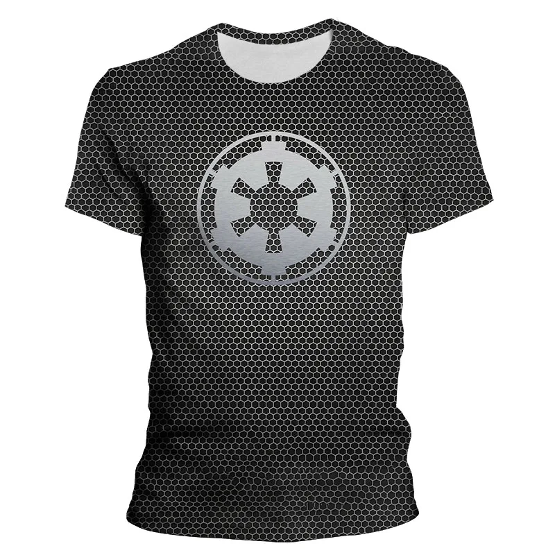 Мужская футболка с 3D-принтом и логотипом Звездные войны новая летняя модная
