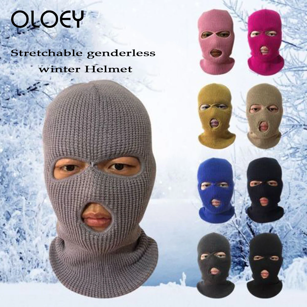 Армейская тактическая маска на все лицо с 3 отверстиями лыжный шлем зимняя шапка