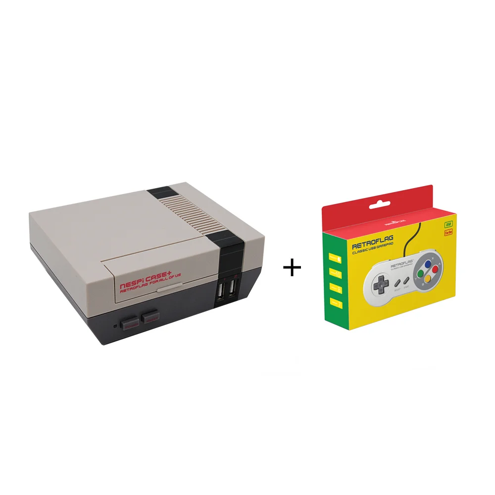 Серый Оригинальная Raspberry Pi игровая консоль RETROFLAG NESPI чехол+ для Raspberry Pi 3B+ 3B 2B с функциональным питанием и сбросом - Цвет: Серый