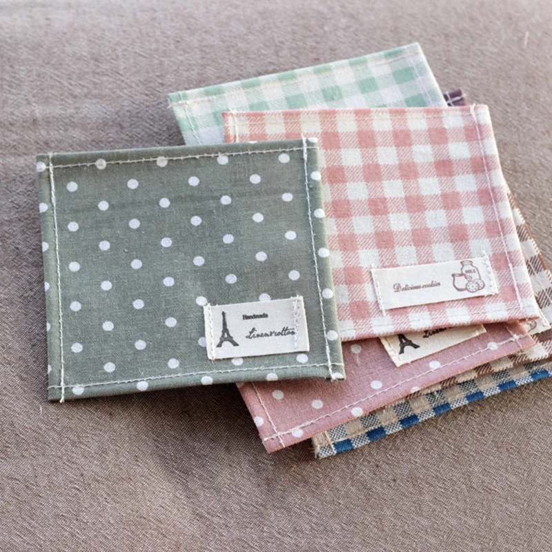 Мини-коврики для кухонных подстаканников с геометрическим принтом хлопковые и