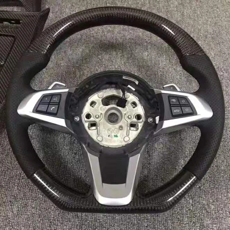 

Cuatomized Gloss/Matt Carbon Fiber Sports Steering Wheel Alcantara Leather compatible for BMW Z4 2009-2013 Mercedes-Benz