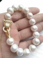 new hot huge aaa 10 11mm south sea white pearl bracelet 7 5 8 inch