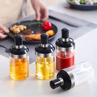 glass integrated spice bottles jars seasoning spoon oil brush honey bar lid seal sauce kitchen storage boxes organization items