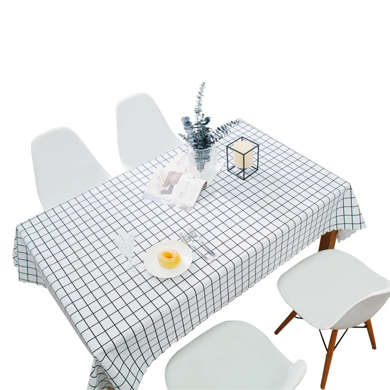 

Waterproof Tablecloth PVC Imitation Cotton Hipster Home Nordic Pastoral Coffee Table Tablecloth Plastic Tablecloth