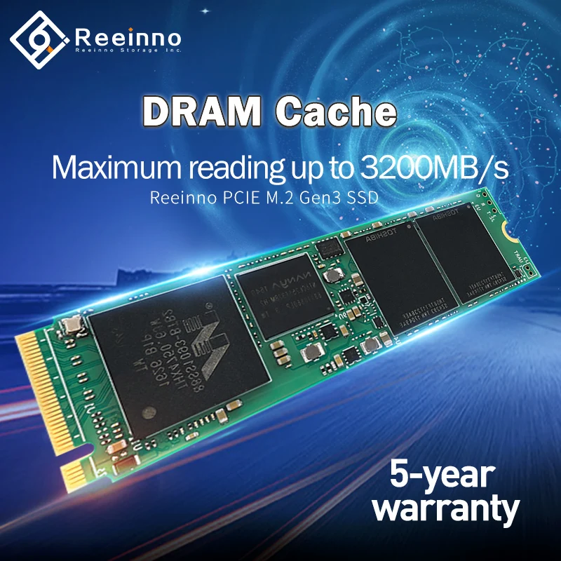 Reeinno M.2 SSD G Super Speed 8 ГБ/сек. PCIe NVMe 2280 256G/512G/1 ТБ Marvell controller DRAM cache твердотельный