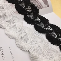 7cm wide double row fan shaped milk silk embroidery lace barcode water soluble lace plum embroidery clothing accessories