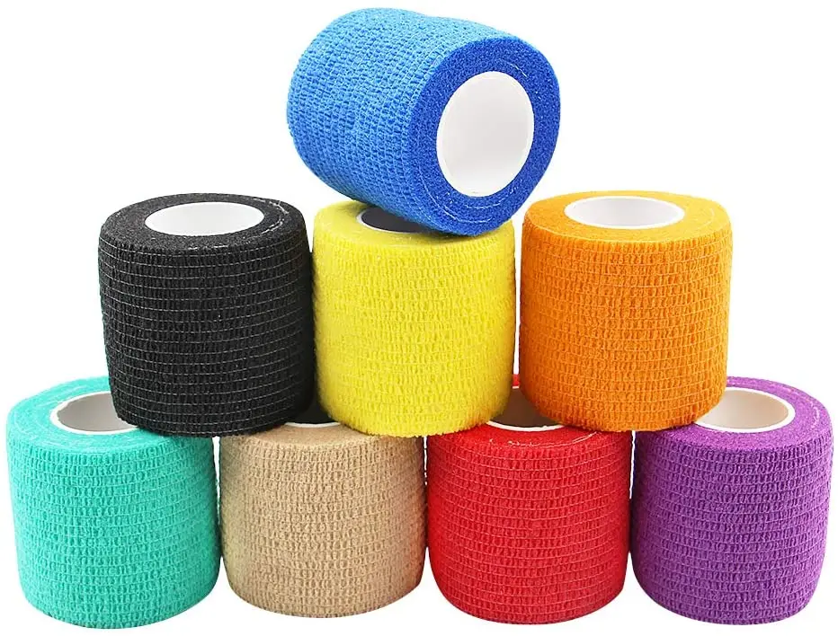 24pcs Blue 2&quotx 5 Yards Tattoo Grip Tape Wrap Elastic Bandage For Tube Pen Supplies | Красота и здоровье