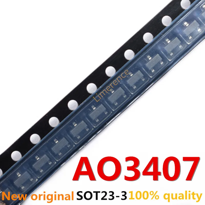 AO3407 100 SOT23-3 MOSFET A79T MOSFT P-Ch -30V -3.6A 64mohm новые и оригинальные, 3407 шт.