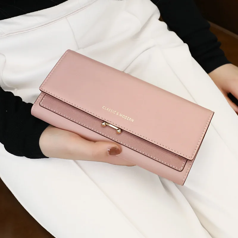 Long Clutch Womens Wallet Card Holder Phone Ladies Wristlet Slim Female Coin Leather Wallets and Purses for Women Bags |