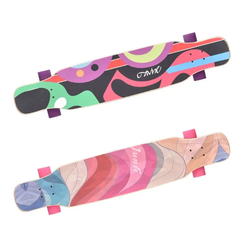 

47X10" 4 Style Sport Outdoor Skateboard Longboard Dancing Board Double Rocker Board Waterproof Griptape Sheet Sticker