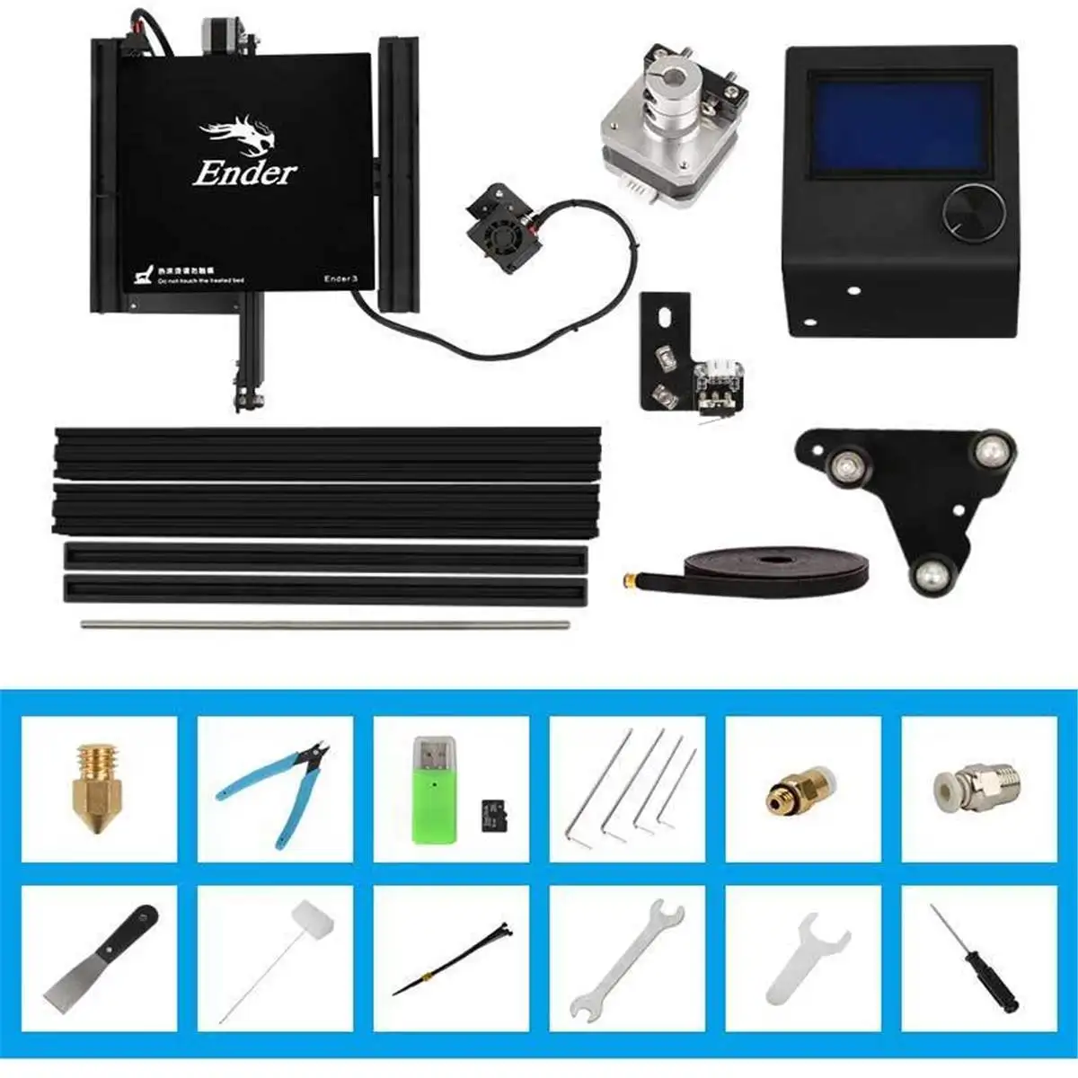 Günstig Ender-3/ Ender-3 PRO DiY 3D Drucker Kit FDM Technologie MK10 Extruder 220x220x250mm Größe 3D Fortsetzung Drucker Off-line Druck