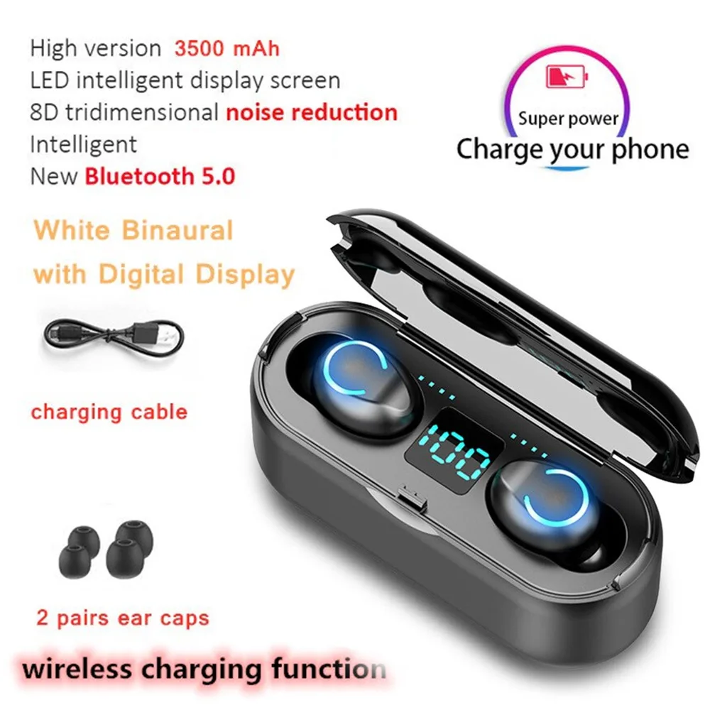 K9 PK S11 наушники 3500 мАч Внешний аккумулятор Bluetooth 5,0 Беспроводная TWS Спортивная гарнитура музыкальные наушники для iPhone iPad Xiaomi HUAWEI htc