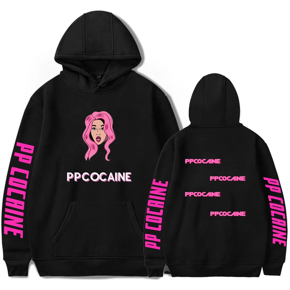 

2021 New Arrival Hoodies Sweatshirt RAPPER hip Pop singer Cool Girl Ppcocaine Harajuku Printed Women/men Casual Pullovers
