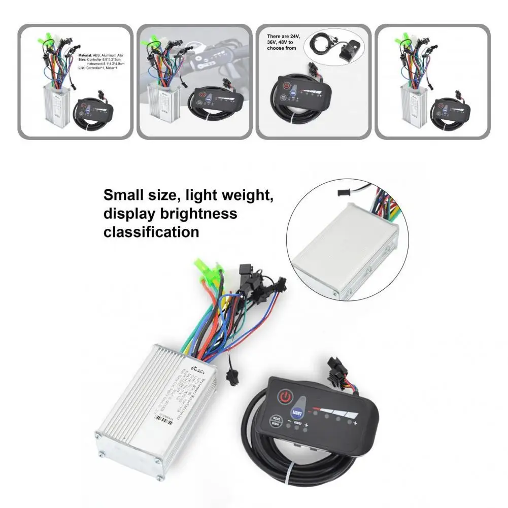 

1 Set Practical LED Display Motor Brushless Controller Easy to Install Bike Panel Controller Small for E-bike