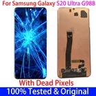 Оригинальный S20 Ultra G988F для Samsung Galaxy S20Ultra G988 ЖК-дисплей S20U + Замена сенсорного экрана с рамкой Dot Aseembly часть