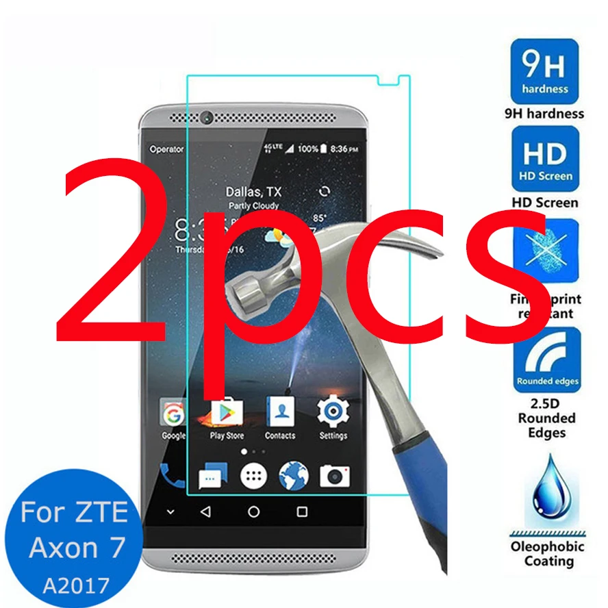Закаленное стекло для zte axon 7 a2017 2 шт. защитная пленка экрана | Мобильные телефоны и