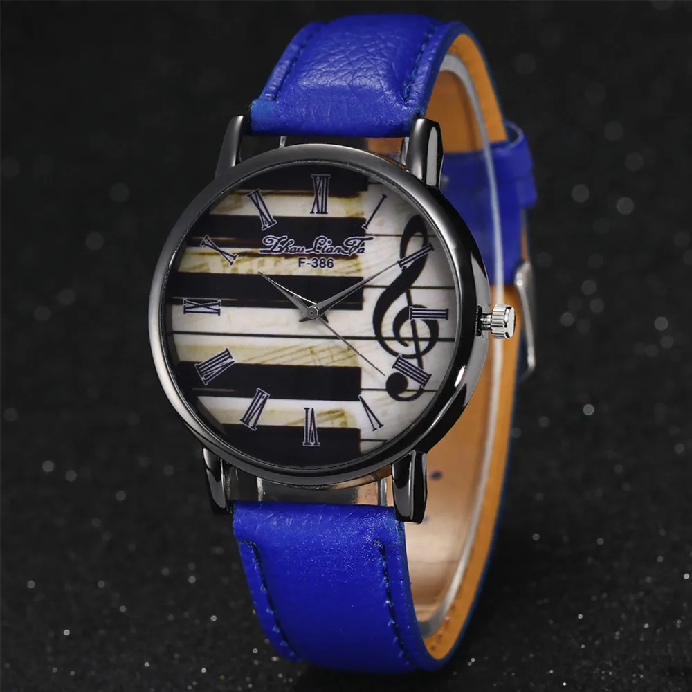 

Musical Pattern Women Watches Relogio Feminino Design Fashion Ladies Watches Elegant Hollow Triangle