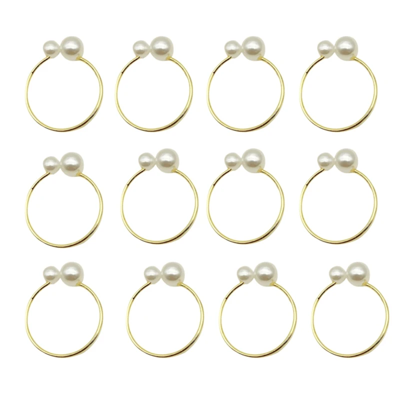 HHO 12Pcs отель кольцо для салфетки держатель жемчужная металлическая салфеток