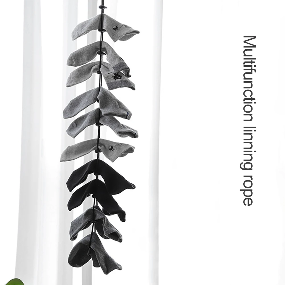 Регулируемая многофункциональная подвесная веревка для носков полезная вешалка