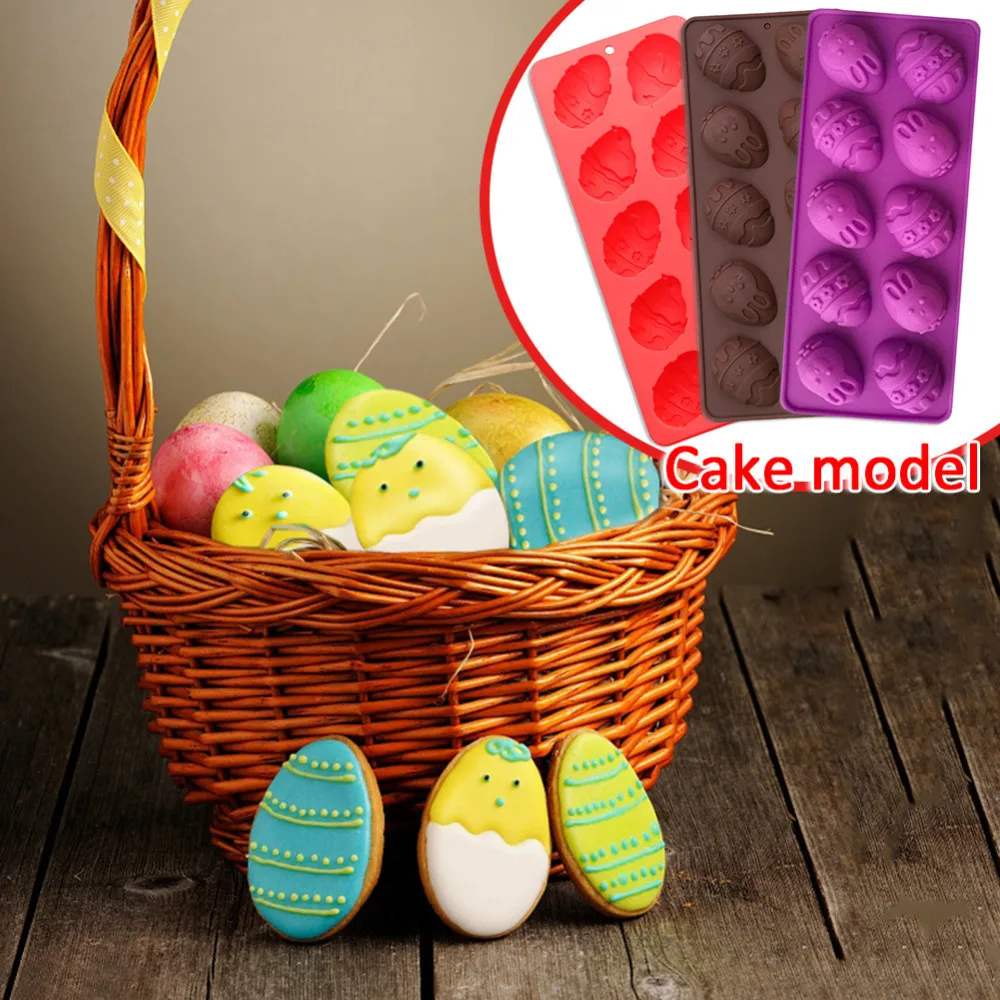 10 ячеек пасхальное яйцо силиконовая искусственная шоколада поднос для льда