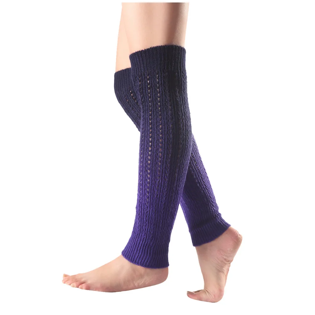 Женские высокие теплые гольфы зимние разноцветные шерстяные носки Длинные Гетры