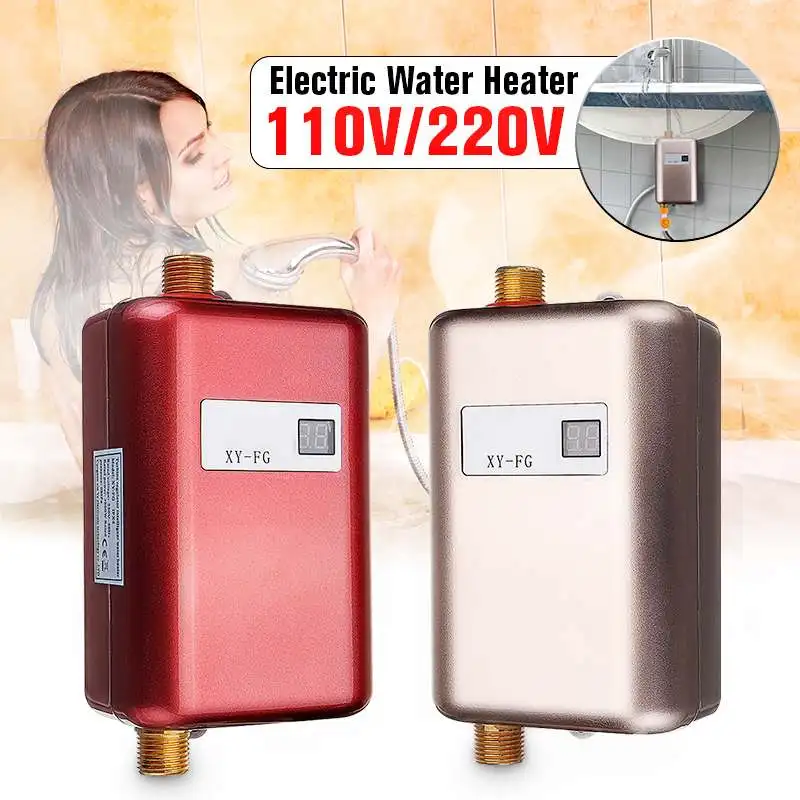 

220V 3.8KW LCD Electric Tankless Instant Hot Water Heater for Bathroom Kitchen Sink Faucet Electric Water Heaters