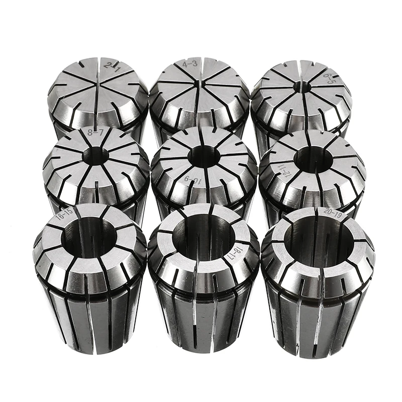 

Engraving Machine Lathe Mill Tool 9PCS ER32 Precision Spring Collet Set 2 4 6 8 10 12 16 18 20mm For CNC Engraving