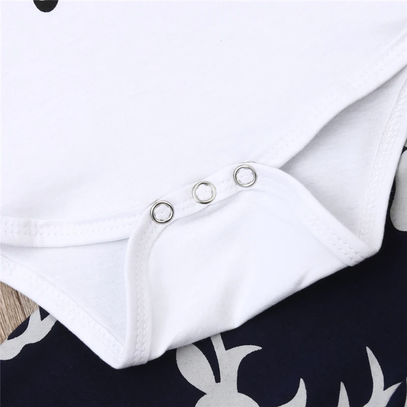 2019 autumn Toddler Baby girls boys clothes 3pcs Newborn Infant Boys Letter Romper Jumpsuit Reindeer Pants Outfits Set | Детская одежда