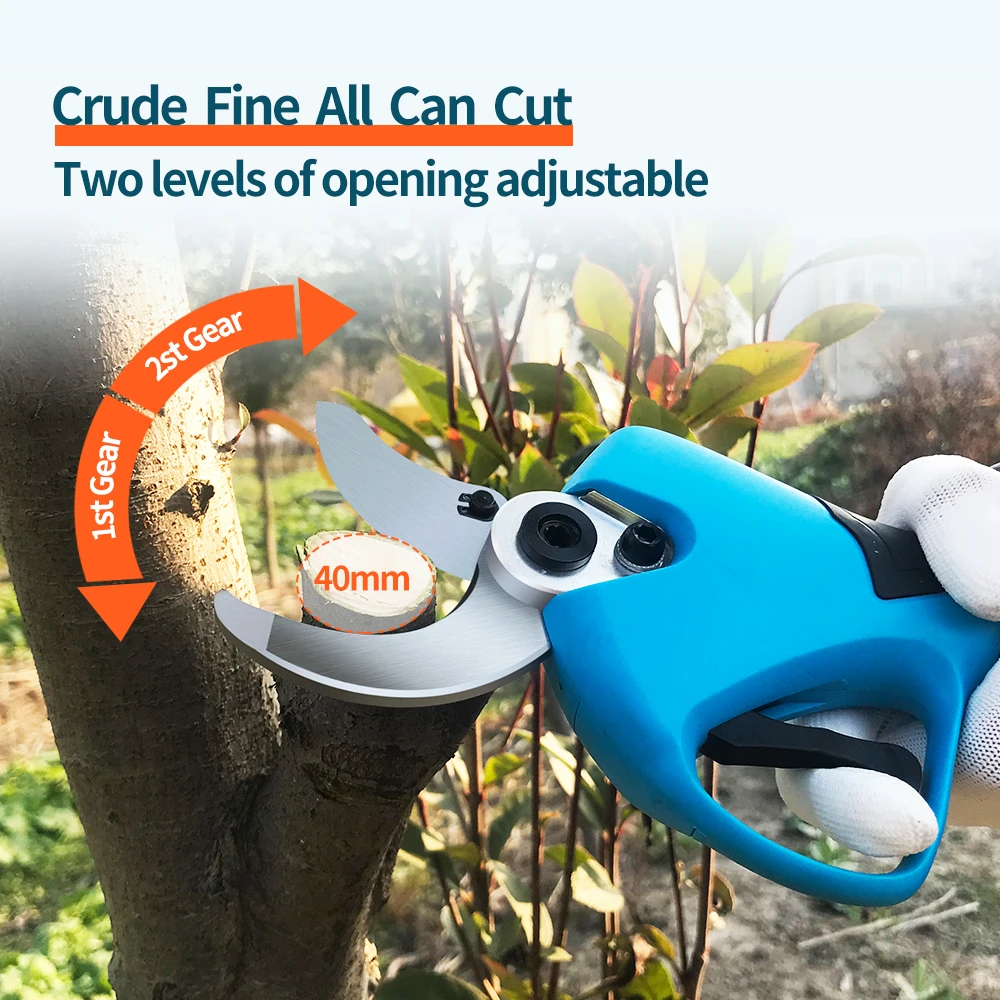 

SC-8605 40MM 21V Battery Electric Pruning Shear Orchard Vineyard Pruner electric cordless professional scissors pruning shears