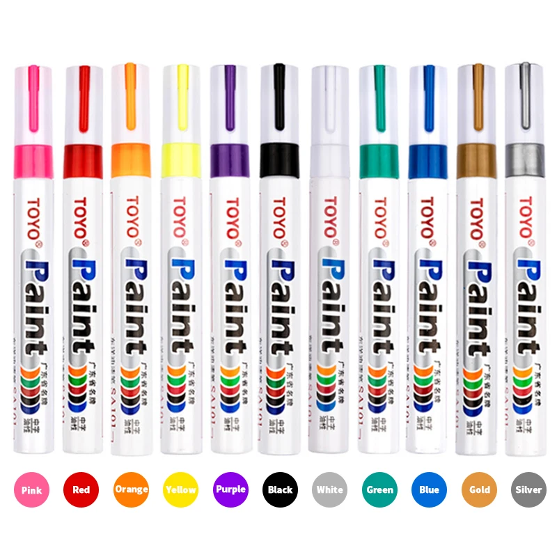 11 Цвета Краски маркер для белой доски Водонепроницаемый шины легковых