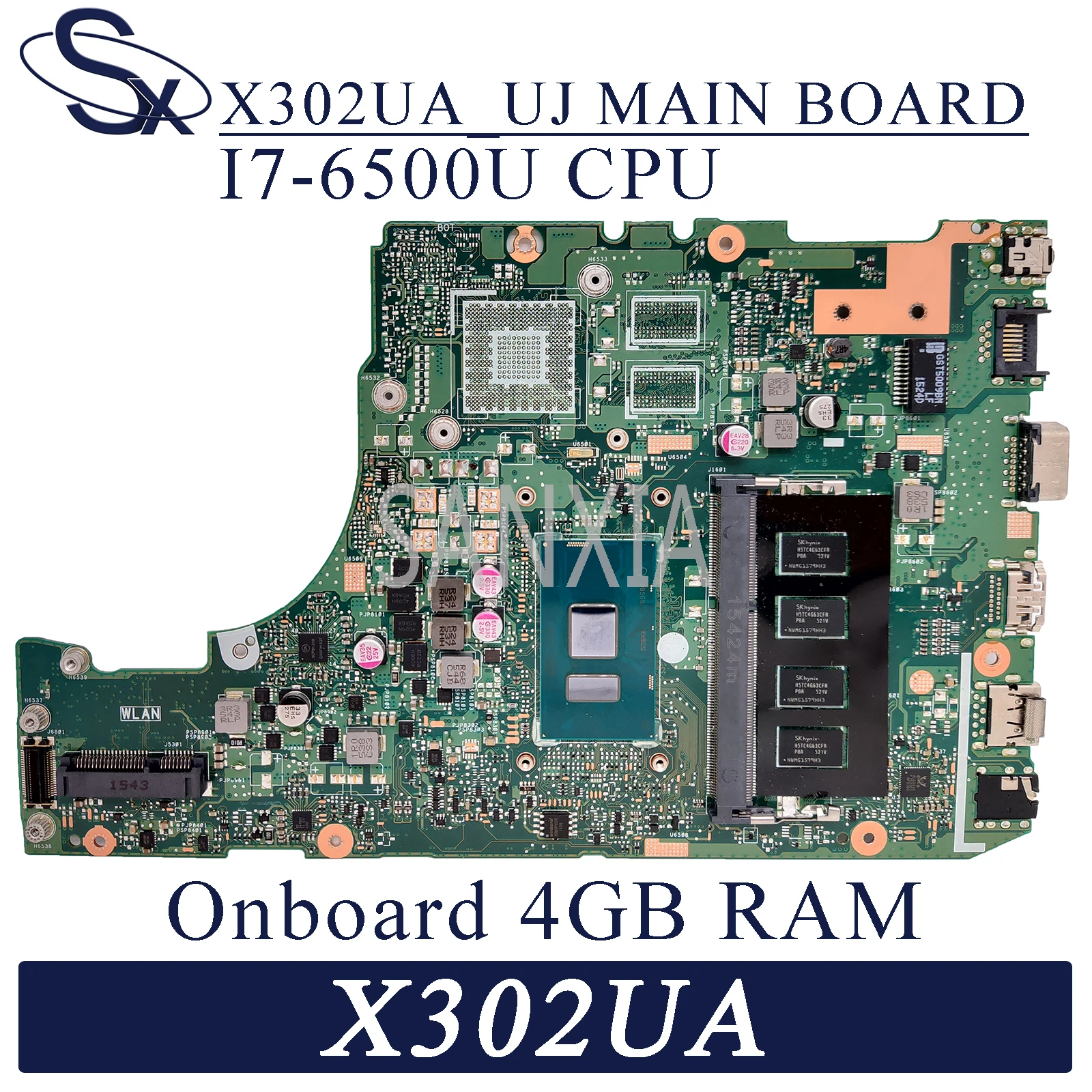 KEFU X302UA_UJ материнская плата для ноутбука ASUS X302UA X302UJ X302UV оригинальная на борту 4GB RAM