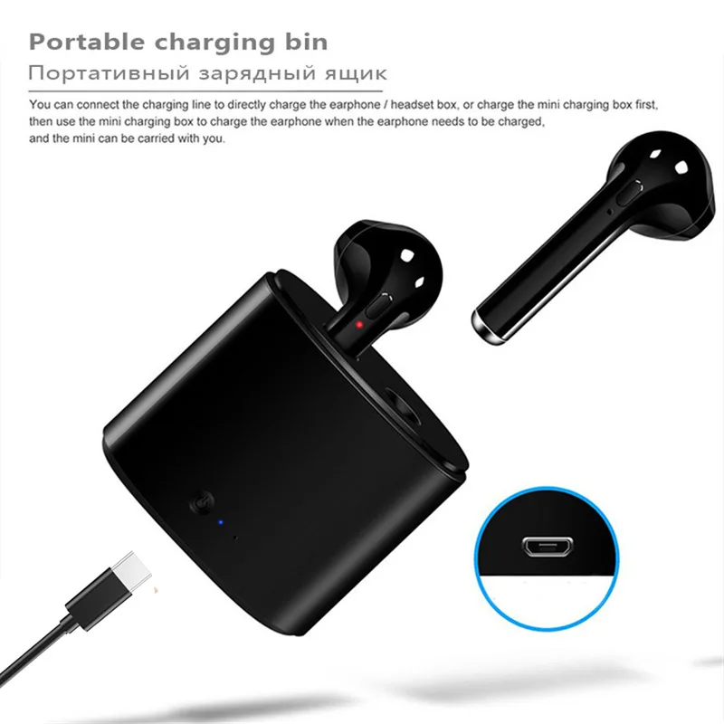 TWS i7s Bluetooth Earphone Wireless Headphones Air Earbuds Sport Handsfree Headset With Charging Box For Apple iPhone Android |