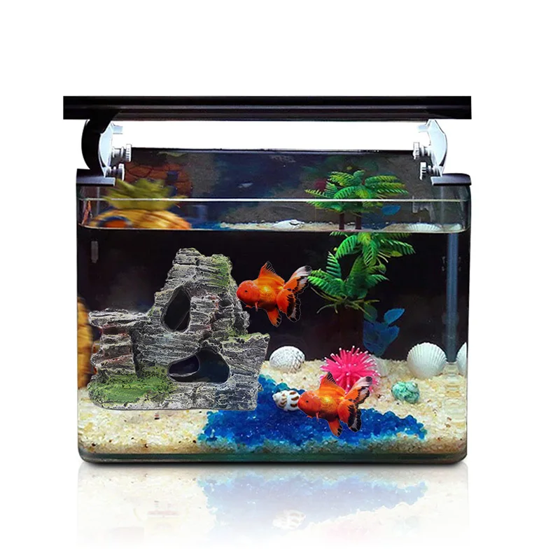 Горный вид Камень Аквариум Рок Пещера дерево мост аквариум орнамент с рыбами