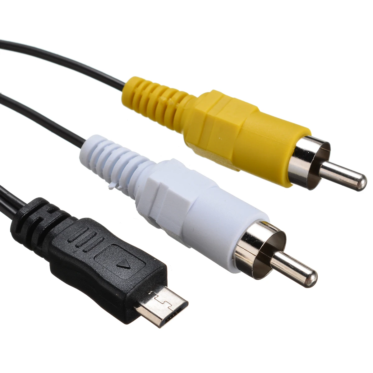 Горячая 150 см микро USB штекер 2 RCA AV аудио видео кабель адаптер компонент преобразователя шнура для мобильного телефона