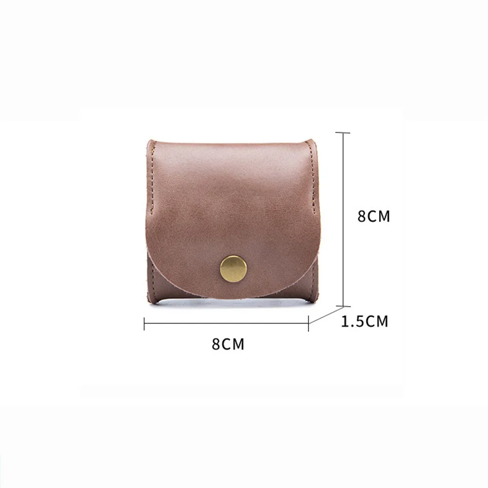 

6 Color Leather Coin Purse Earbuds Earphone Holder Pouch For Women Men Small Wallet