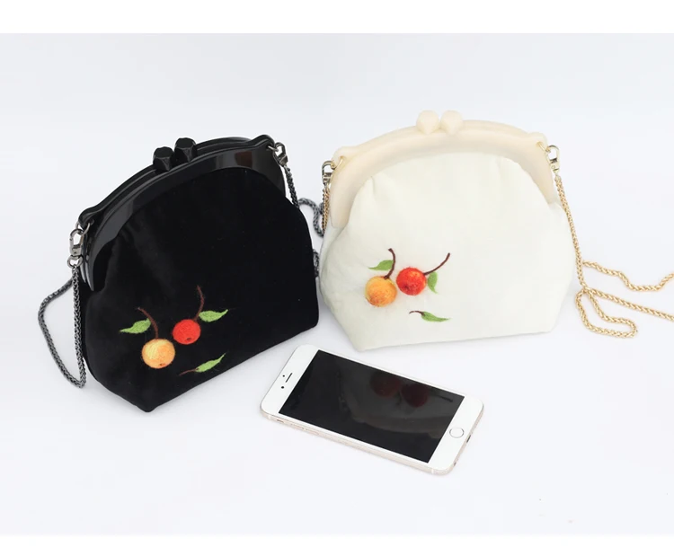 Новое поступление 2019 г. шерстяная фетровая бархатная велюровая сумка мессенджер