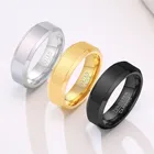 Модное кольцо KURSHUNI из вольфрама золотого и серебряного цвета 6 мм для мужчин и женщин, обручальное кольцо с полированным покрытием, ювелирные изделия для мужчин