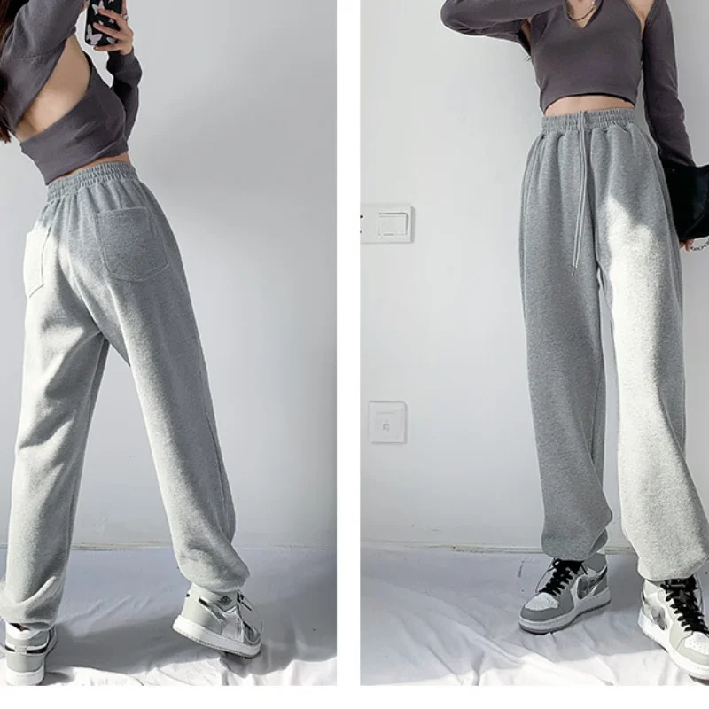 

White Gray Sweatpants for Women 2021 Spring Summer New Baggy Loose Women Sports Pants Candy Colors Trousers Joggers Streetwear