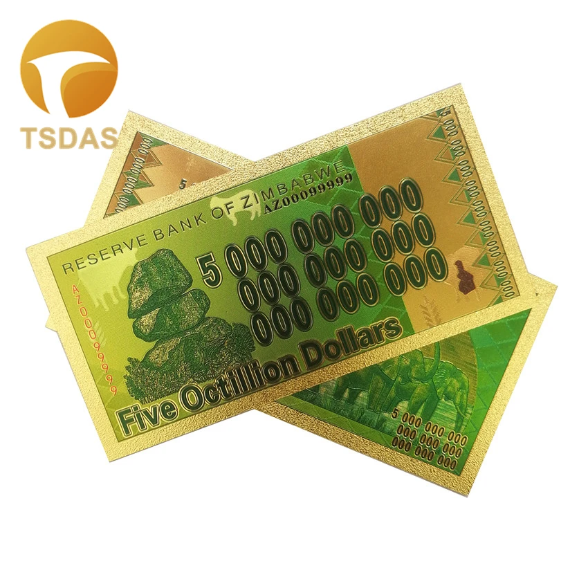 Золотые банкноты с пятью восемью долларами 10 шт./лот|Золотые банкноты| |