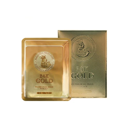 

Elizavecca 24k gold water dew snail mask pack 10ea Moisturizing Facial Mask Replenishment Oil Control Acne Care Koreancosmetics