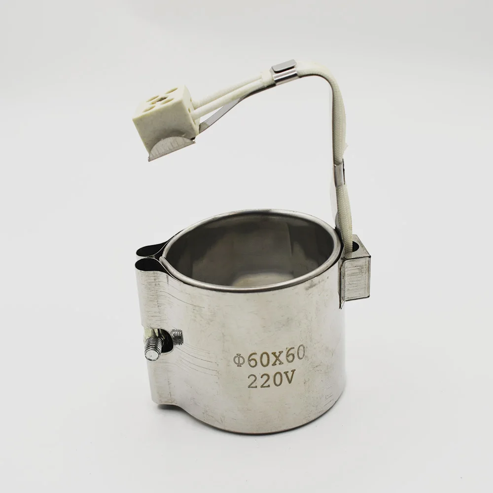 

220V 60mm Dia. Mica Band Heater Stainless Steel 30-100mm Height Electric Heating Element for Plastic Injection Machine